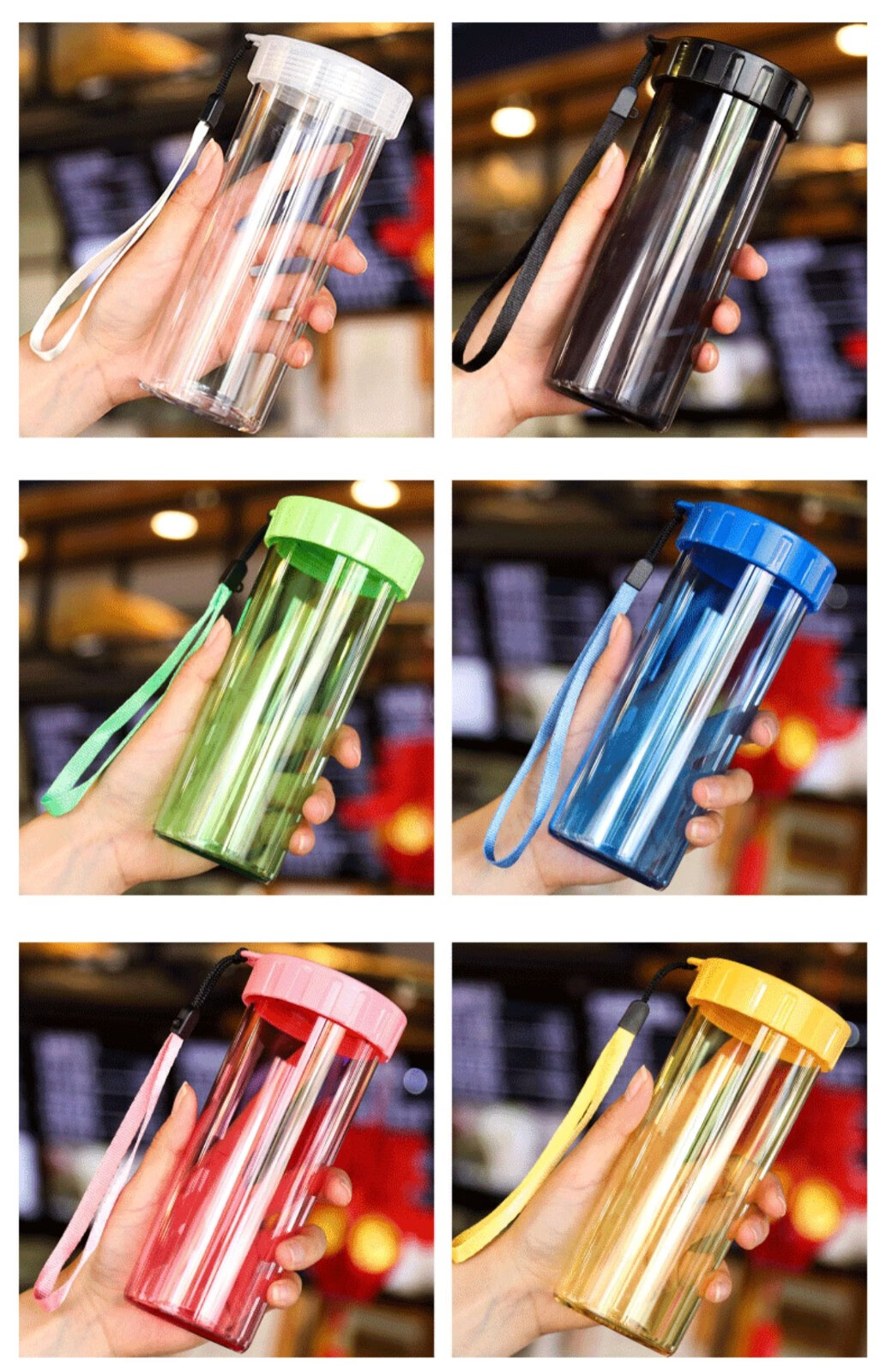 特百惠tupperware水杯430ml莹彩男女学生夏季便携防漏塑料随手杯柔