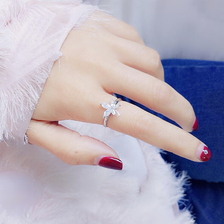 食指单身时尚 戒圈 迷你五角星戒指【图片 价格 品牌 报价】-京东