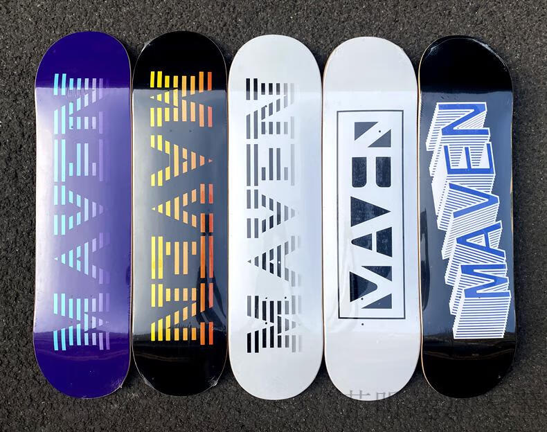 maven滑板maven板面轻薄弹变色加玻纤科技国产滑板枫木深脚窝双翘板面