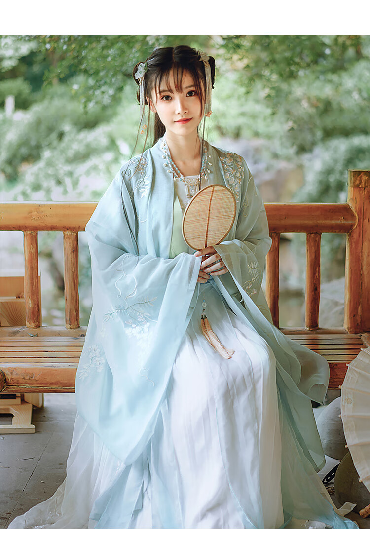 重回汉尚之华莲大唐钟灵记 汉服女古装对襟齐腰襦裙学生日常套装古