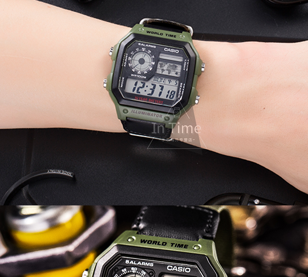 卡西欧小方块ins复古数显小金表金属防水男表 小金表a168wg-9w【图片