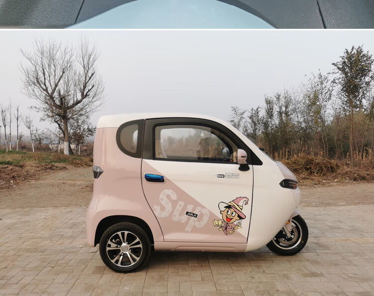 新款嘉吉电动三轮车成人国标可上牌全封闭家用女士老人接送孩子代步