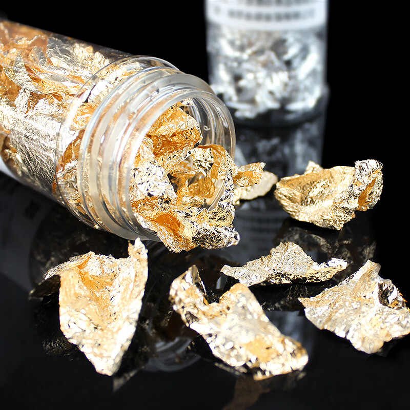 银箔 金箔 慕斯蛋糕碎屑 巧克力金纸碎片2克 不可食用 金箔纸 2克