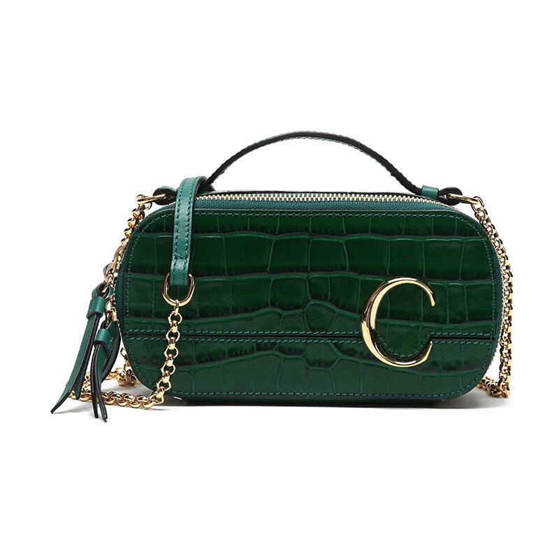 包邮女包chloe克洛伊女士牛皮迷你c字母梳妆包手提单肩斜挎包chc20ss