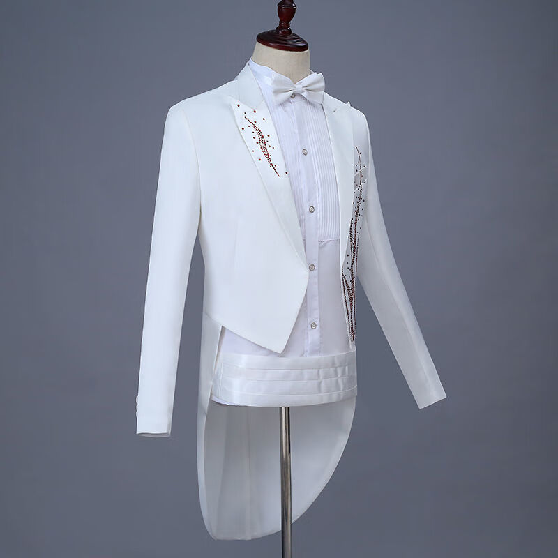 男士燕尾服演出服舞台大合唱指挥服主持魔术艺考西装礼服套装高档男装