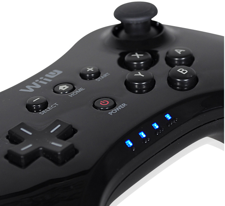 荔新wii u wiiu gamepad新款经典手柄pro牛角无线手柄加强版全新 wii