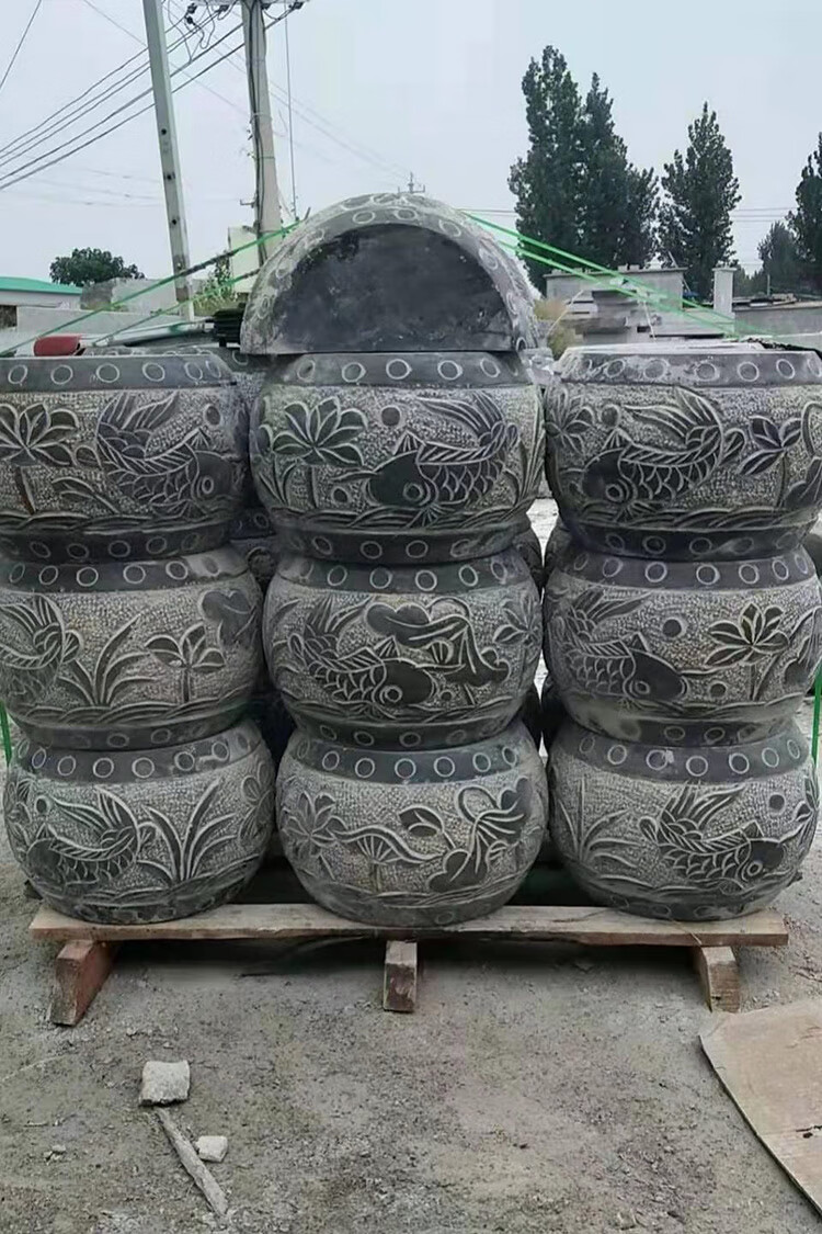 柱墩石柱顶石头墩子石雕柱基石仿古木柱底座空心包皮柱础石圆石墩空心