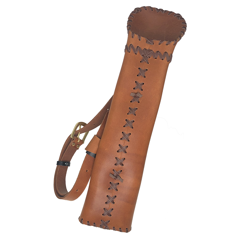 阿利弓箭牛皮箭壶传统弓箭囊美猎弓射箭真皮复古箭筒骑兵腰带骑射葫芦