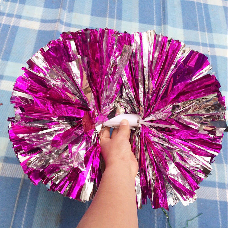 啦啦操花球啦啦队手拿花舞蹈演出手摇花广场舞手柄双头拉拉队手花蓝色