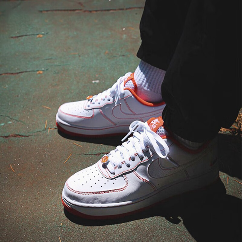 nike af1耐克板鞋男鞋空军一号air force 1小权志龙黑白涂鸦缝线反光