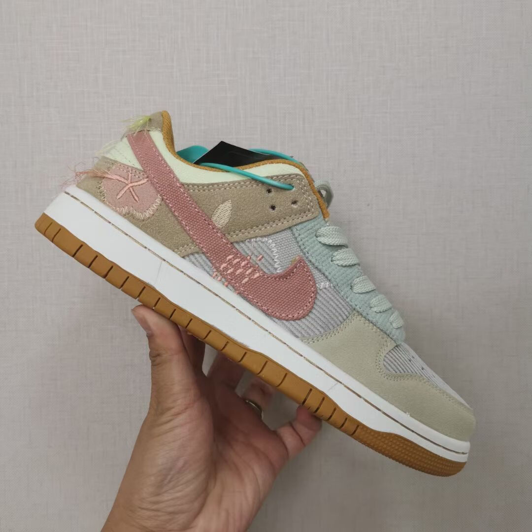 【官方直销】dunk low白绿粉灯芯绒复古aj休闲板鞋灰蓝女鞋男鞋情侣