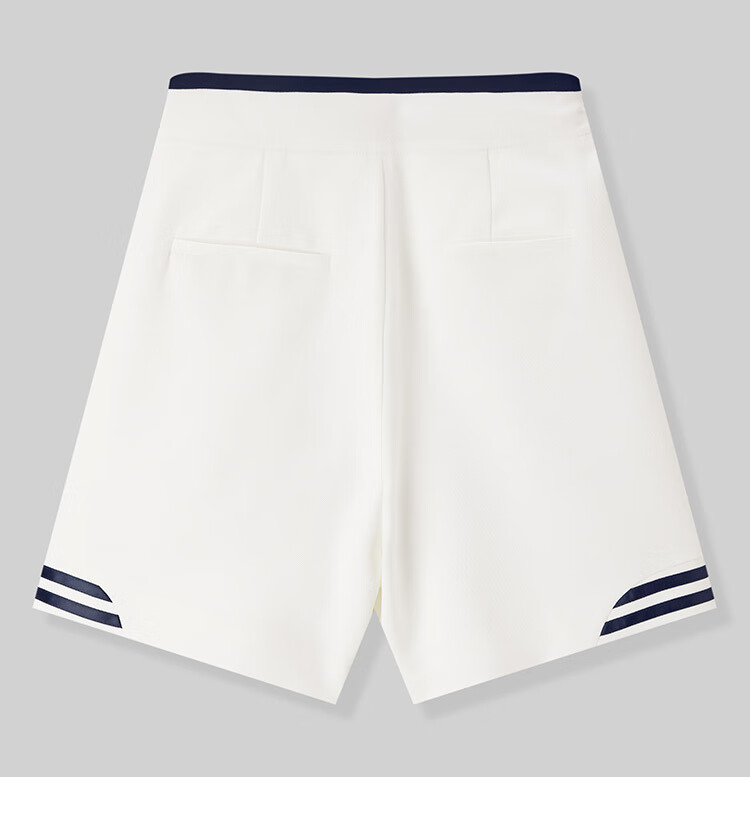 太平鸟海军风短上衣女夏季2022新款海军领收腰修身白显瘦短袖t恤白色m