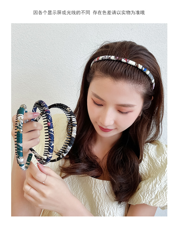 洗脸发箍发捆女夏天网红发卡压发防滑碎发束发头箍头饰 白色【图片