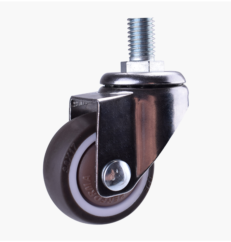 5寸2寸耐磨静音人造胶轮子移动滑轮万向轮滚轮子刹车轮 1.