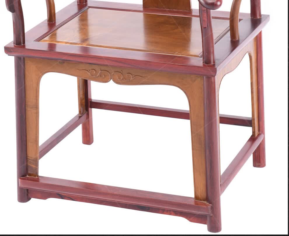 质道红木家具花枝学名巴里黄檀圈椅三件套办公椅实木椅子休闲椅太师椅