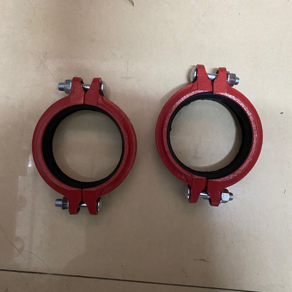 定制适用沟槽管件沟槽钢卡消防管道卡箍管件沟槽卡箍消防管件水管抱箍
