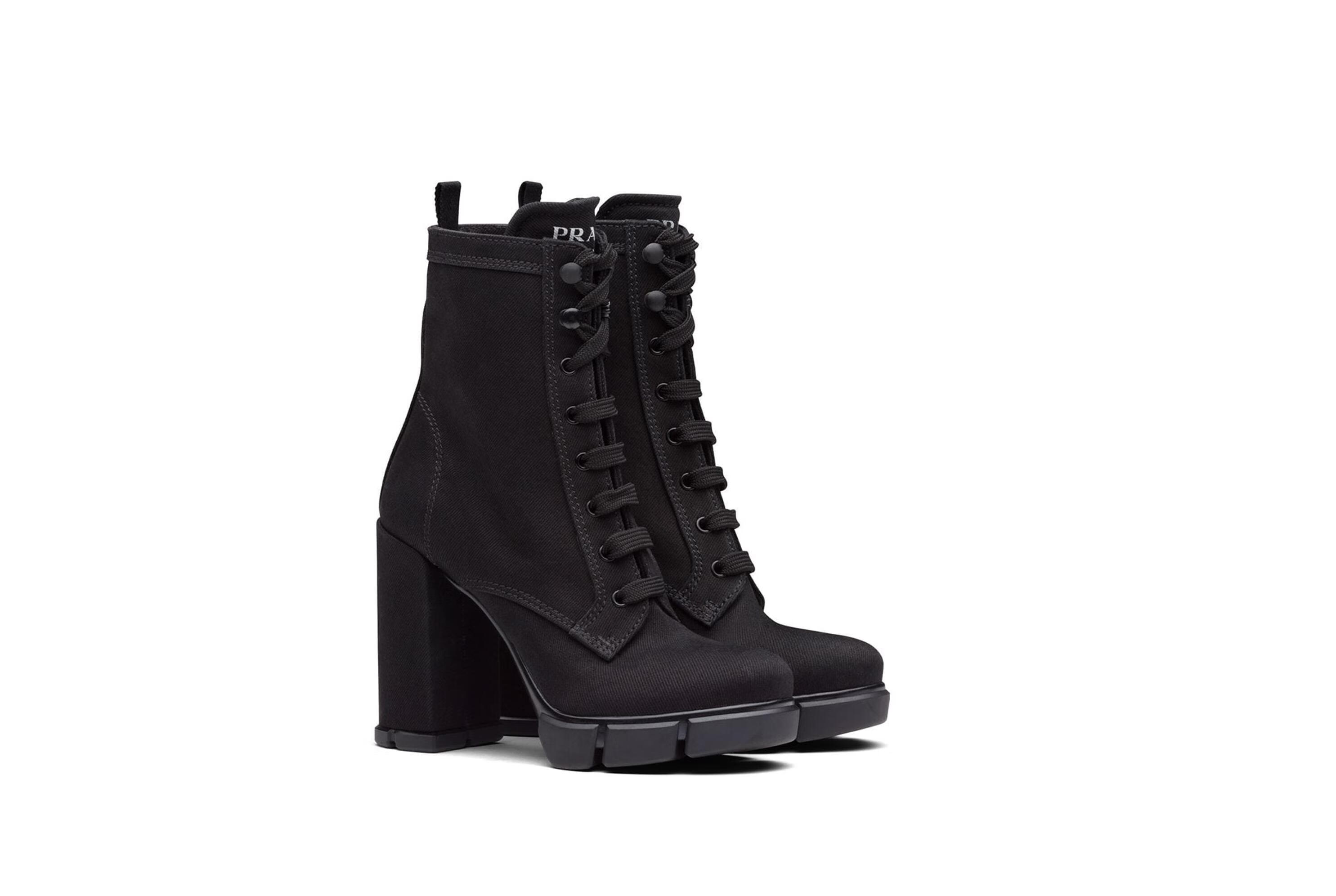 普拉达(prada)20秋冬女士褪色高跟牛仔短靴 绿色 it36【图片 价格