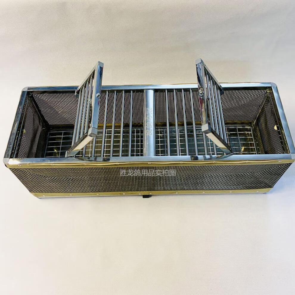 采缇 胜龙鸽具鸽子笼训放笼信鸽用品用具赛鸽不锈钢藤笼折叠放飞笼 75