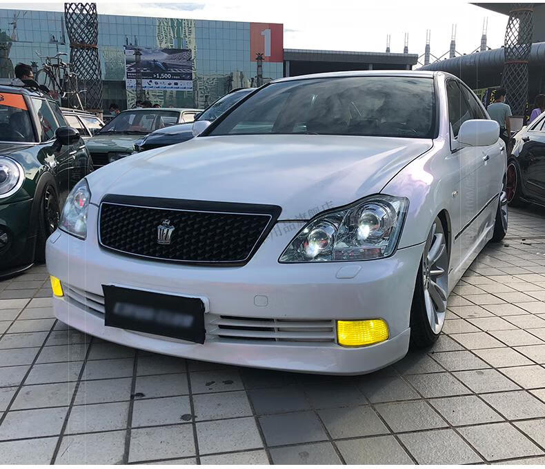 适用于05-08丰田12代老皇冠大小包围改装件保险杠前铲后唇侧裙压翼 12