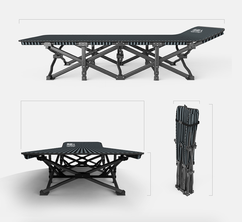 Nanjiren Folding Bed, Single Bed, Office Nap Bed, Hospital Accompanying Bed, Portable Lounge Chair, Outdoor Camping Bed 12