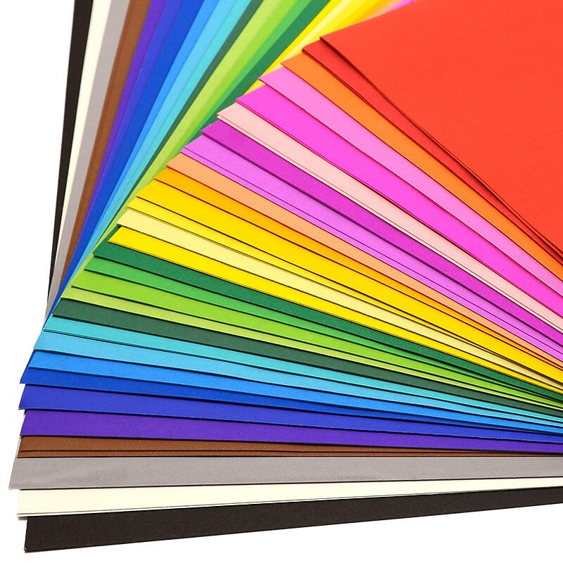 硬卡纸10色230gdiy创意卡纸4开对开手工卡纸 2开玫红色(10张)【图片