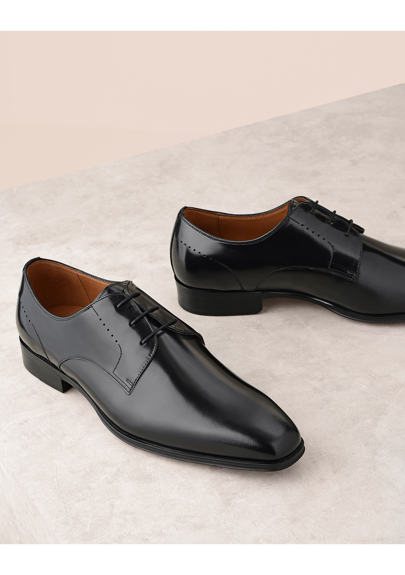 pedro男鞋男士简约商务小牛皮皮鞋pm146600024白兰地色39