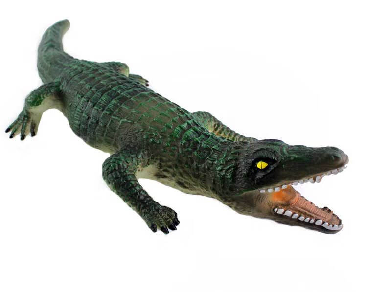 巨大号鳄鱼玩具软胶爬行动物男孩子超大号耐摔47cm鳄鱼模型大软胶 74