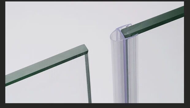 玻璃门h密封条防风加厚无框阳台门窗门缝封边条浴室淋浴房挡水条h型8