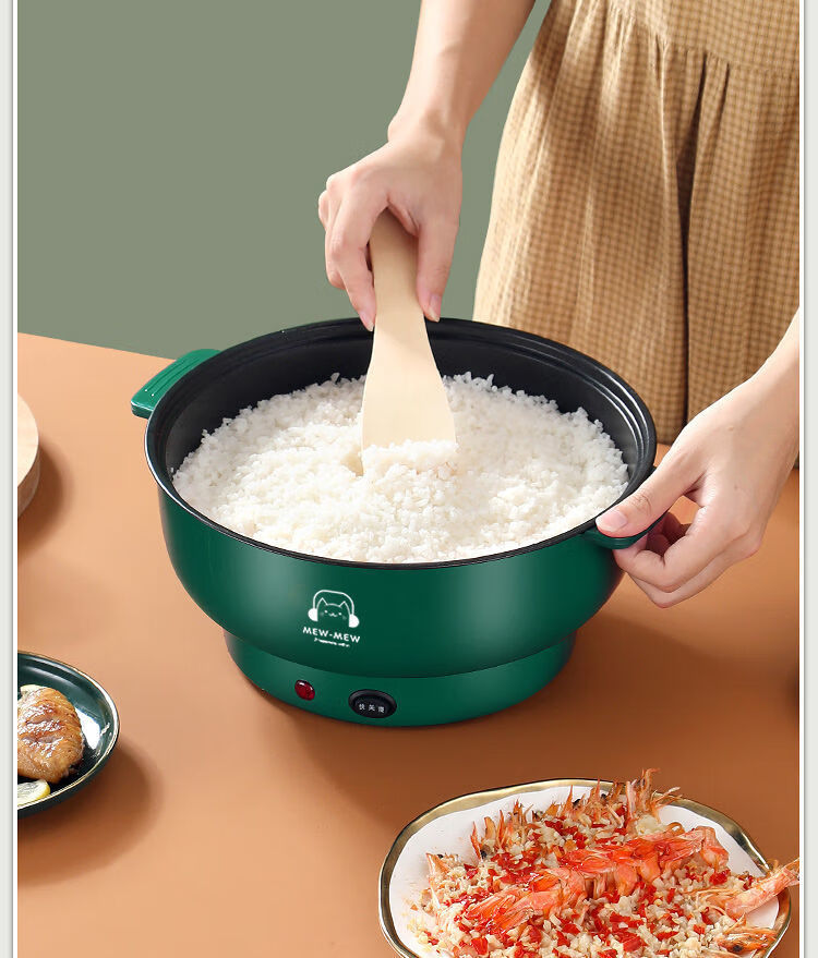 美菱(meiling)电炒锅多功能电热锅学生宿舍迷你小电锅家用电煮锅不粘