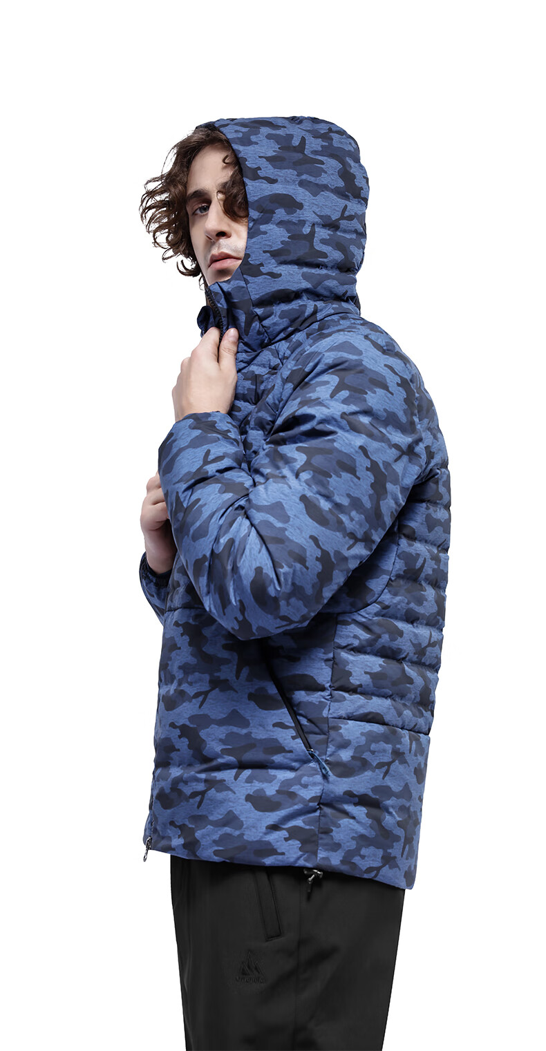onepolar极地轻羽绒服男户外抗寒超薄大朵白鹅绒800蓬松热能反射迷彩