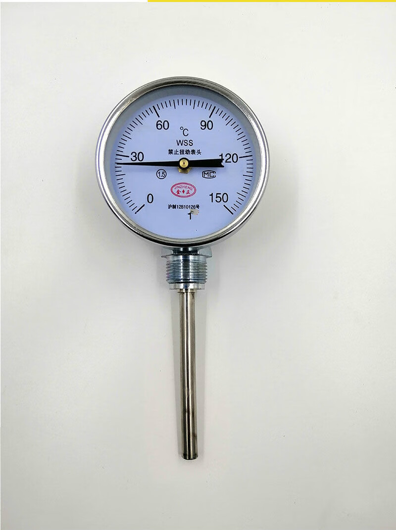 ske双金属温度计不锈钢杆工业锅炉管道温度表机械式水箱可定制wss411