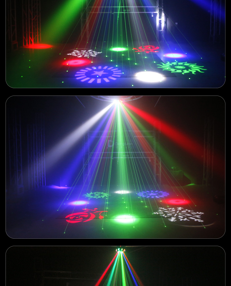 雾隐门七彩旋转灯舞台灯光声控家庭ktv闪光灯蹦迪氛围灯酒吧激光灯