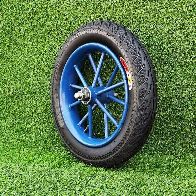 充气独轮车轮13寸212小拉车独轮手推车橡胶充气轮胎l轱辘脚轮尼龙货仓