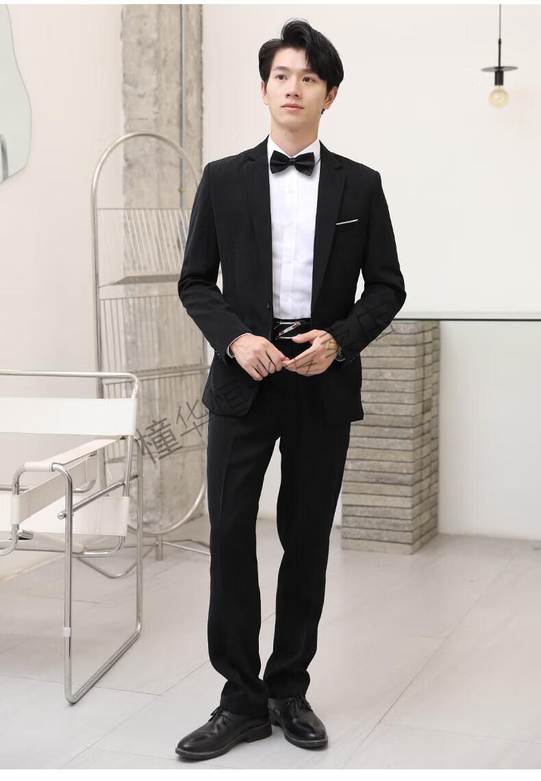 伴郎服兄弟团装男士衬衫衣服结婚礼服西装外套夏季新郎西服套装男橦华