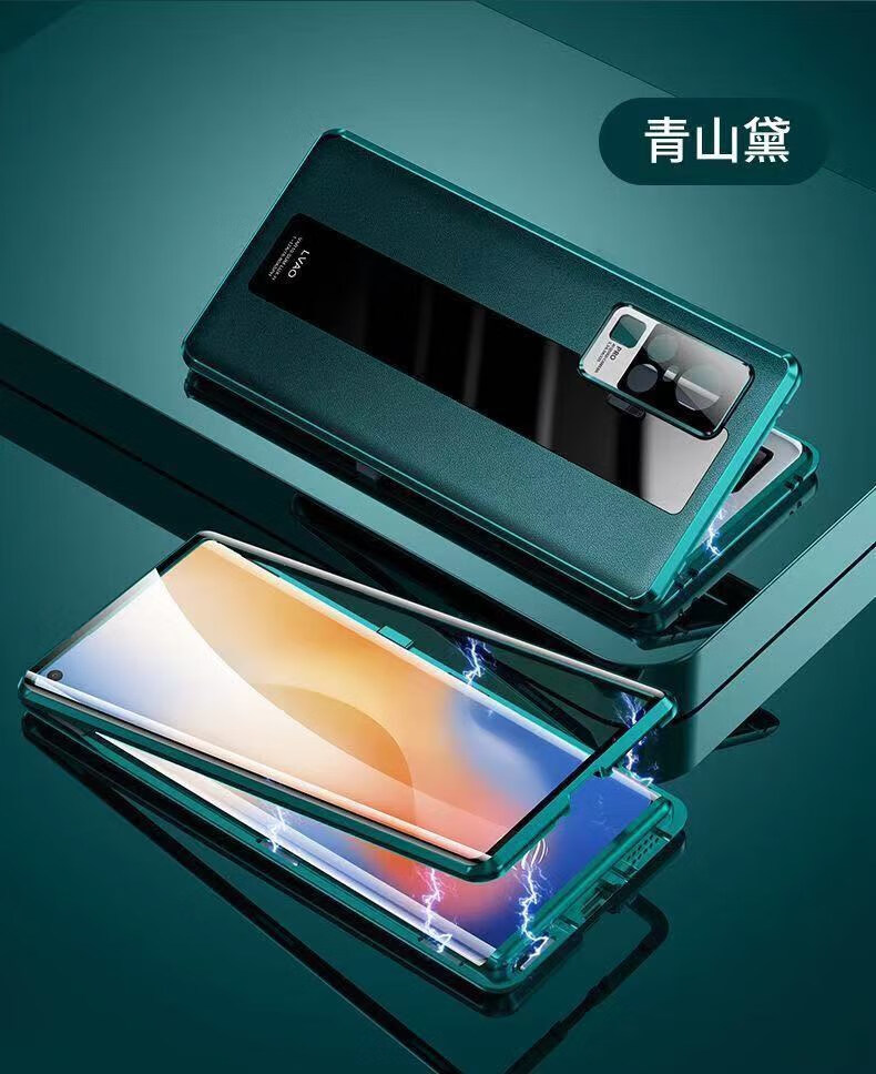 琦莎 秒变保时捷vivos9手机壳素皮vivos9e保护套双面玻璃前后磁吸镜头