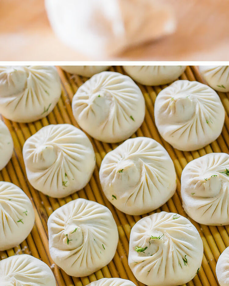 手工老面鲜肉包子山东特产小吃懒人冷冻茴香包荠菜包子早餐素斋茴香肉