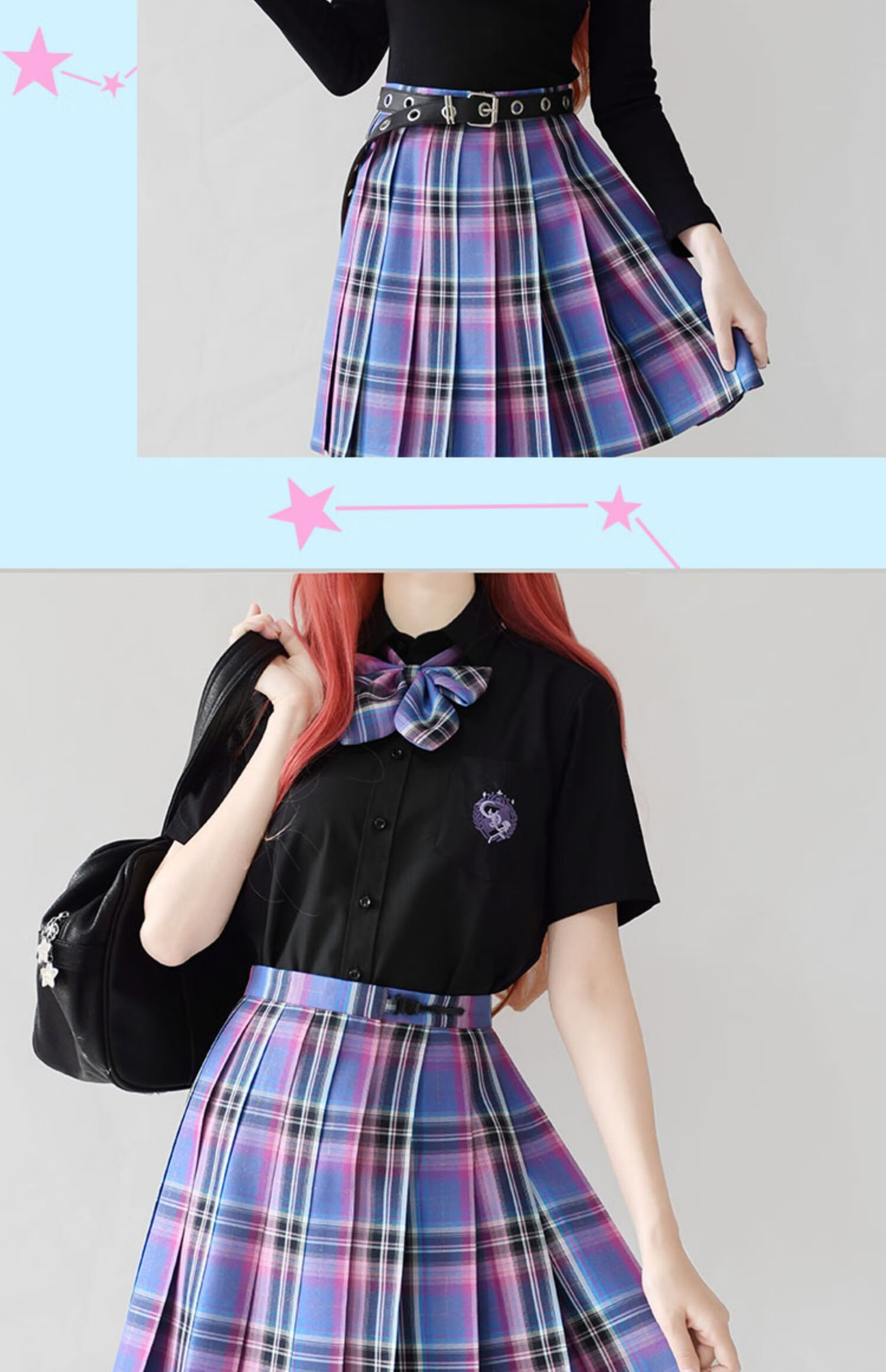 国王与夜莺jk制服idol原创正版格裙少女短裙百褶半身裙子同格小物至店