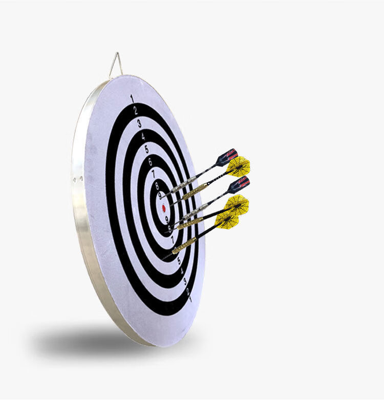 飞镖盘套装飞镖针双面植绒针式专业比赛飞镖靶飞标盘家用植绒18寸9