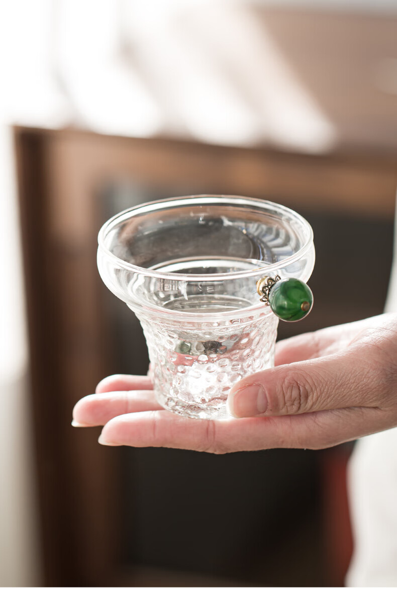 左央玻璃茶漏器茶滤组茶水分离不锈钢网纱超细滤茶茶叶过滤网茶具配件