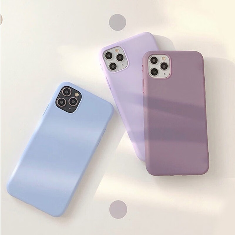 柒艺 简约纯色苹果11手机壳iphone11promax液态硅胶xs日韩xr抖音同款8