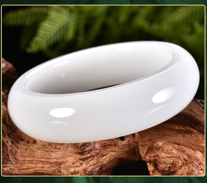 随星缘 白玉和田玉手镯女款羊脂白玉石玉镯子珠宝新疆和田玉 57-58