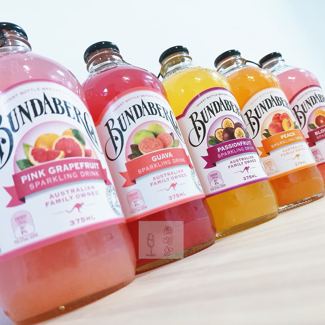 澳洲含汽果味饮料375ml时尚网红汽水9种口味到22年2月芒果6瓶