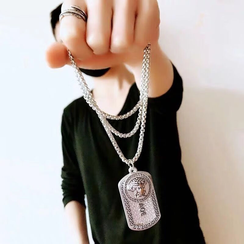 yunli 宿ins嘻哈网红情侣项链男女潮学生韩版锁骨个性社会小伙吊坠