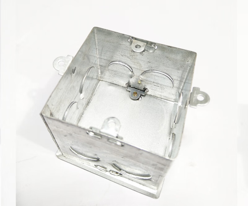 86型金属通底方八角外耳接线盒焊接镀锌铁预埋开关灯头盒h8070方h70