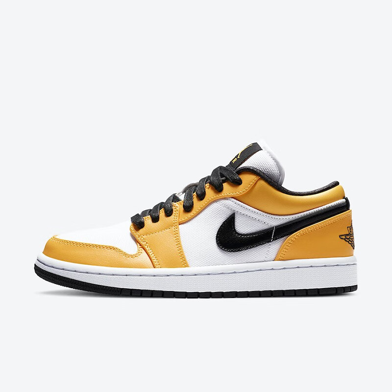 耐克nike air jordan 1 low aj1女款白橙湖人 低帮篮球鞋 cz4776-107