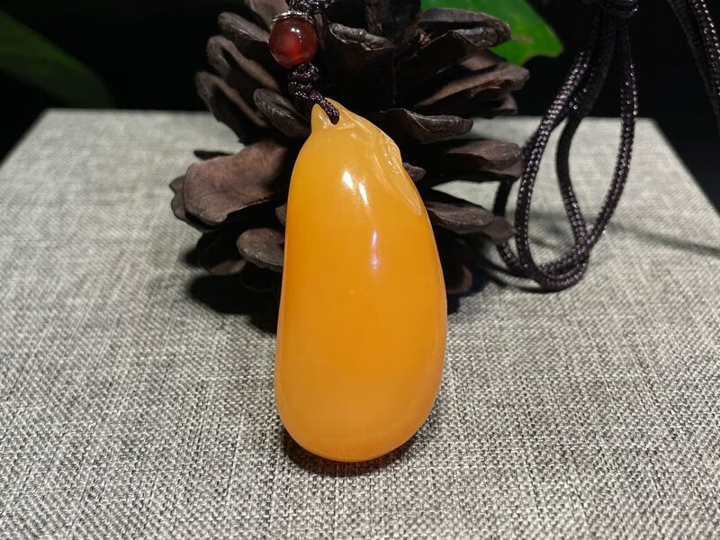 正宗印尼金田黄冻石 古兽手把件寿山精品工艺 金石篆刻【图片 价格