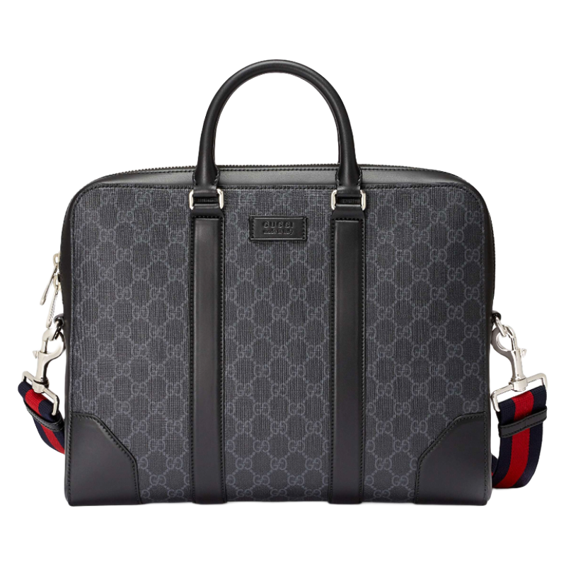 gucci古驰男包男士公文包黑色灰色gg帆布手提包单肩包斜挎包代购预售