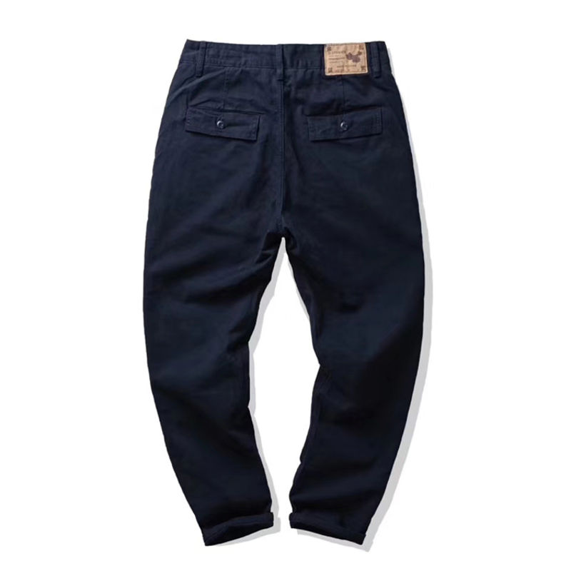 猛货经典纯正chino裤包边重洗做旧修身工装休闲长裤男欧美潮黑色工装