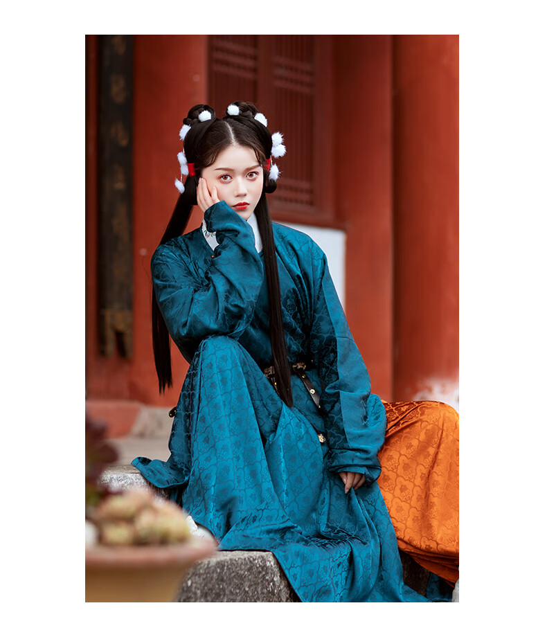 花朝记汉服女 唐制复原款圆领袍灯笼裤春夏男女装 茶马古道【云涧】