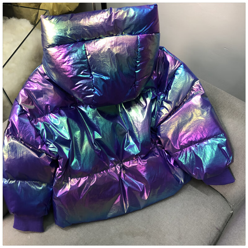 镭射羽绒服中大童男童女童轻薄白鸭绒免洗宝宝面包服儿童羽绒服女童